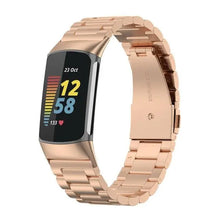 Load image into Gallery viewer, Stainless Steel Metal Fitbit Band For Charge 5 - 4 color options Axios Bands
