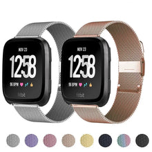 Load image into Gallery viewer, Stainless Steel Metal Fitbit Band For Versa, Versa 2, Versa Lite - 7 color options Axios Bands