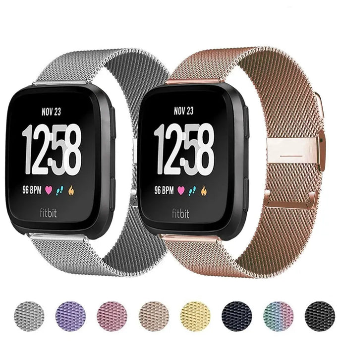Stainless Steel Metal Fitbit Band For Versa, Versa 2, Versa Lite - 7 color options Axios Bands