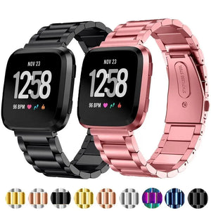 Stainless Steel Metal Fitbit Band For Versa, Versa 2, Versa Lite - 9 color options Axios Bands