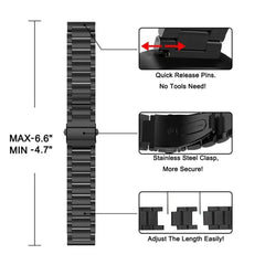 Stainless Steel Metal Fitbit Band For Versa, Versa 2, Versa Lite - 9 color options -
