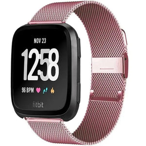 Stainless Steel Metal For Fitbit For Versa, Versa 2, Versa Lite - 7 color options Axios Bands