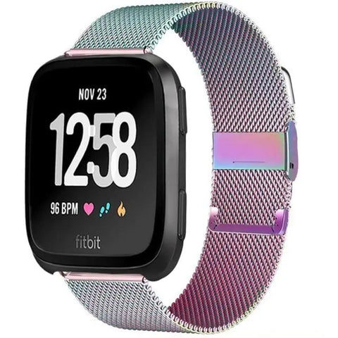 Stainless Steel Metal For Fitbit For Versa, Versa 2, Versa Lite - 7 color options - 