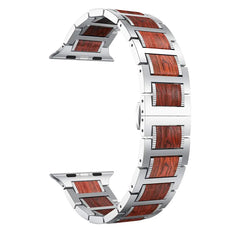 Steel & Wood Apple Watch Bands - 2 color options 38mm - 49mm -