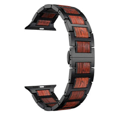 Steel & Wood Apple Watch Bands - 2 color options 38mm - 49mm -