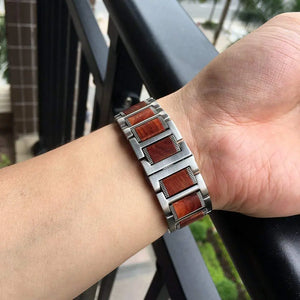 Steel & Wood Apple Watch Bands - 2 color options 38mm - 49mm Axios Bands
