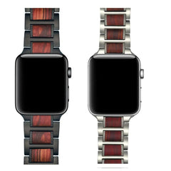 Steel & Wood Apple Watch Bands - 2 color options 38mm - 49mm - 