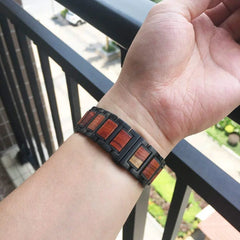 Steel & Wood Apple Watch Bands - 2 color options 38mm - 49mm -