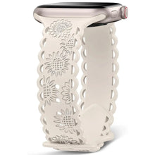 Load image into Gallery viewer, Sunflower Engraved Silicone Strap for Apple Watch Band - 11 Colors Axios Bands
