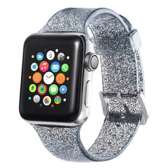 Transparent Glitter Silicone Apple Watch Bands - 8 color options 38mm - 49mm - 