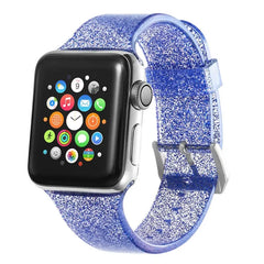 Transparent Glitter Silicone Apple Watch Bands - 8 color options 38mm - 49mm - 