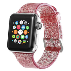 Transparent Glitter Silicone Apple Watch Bands - 8 color options 38mm - 49mm - 