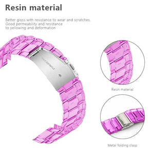 Transparent Resin Fitbit Band For Versa 3 / 4 - Sense 1 / 2  - 10 color options Axios Bands