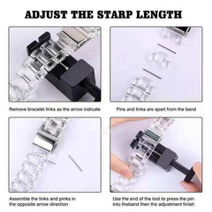 Transparent Resin Fitbit Band For Versa 3 / 4 - Sense 1 / 2 - 10 color options -