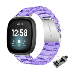 Load image into Gallery viewer, Transparent Resin Fitbit Band For Versa, Versa 2, Versa Lite - 10 color options Axios Bands
