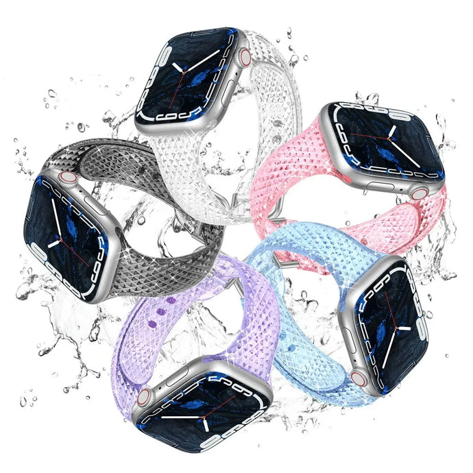 Transparent Silicone Apple Watch Bands - 5 color options 38mm - 49mm Axios Bands