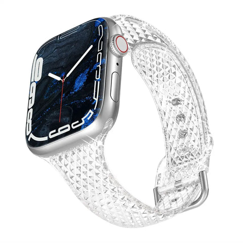 Transparent Silicone Apple Watch Bands - 5 color options 38mm - 49mm -