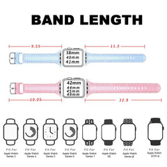 Transparent Silicone Apple Watch Bands - 5 color options 38mm - 49mm -