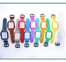Load image into Gallery viewer, Transparent Silicone Case + Strap for Apple Watch Band - 26 Colors Axios Bands
