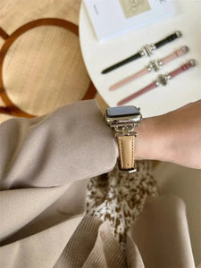 Women Slim Leather Wristband Strap for Apple Watch Band - 18 Colors Axios Bands