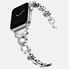 Women’s Rhinestone Diamond Steel Strap for Apple Watch Band - 5 Colors - 