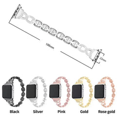 Women’s Rhinestone Diamond Steel Strap for Apple Watch Band - 5 Colors - 