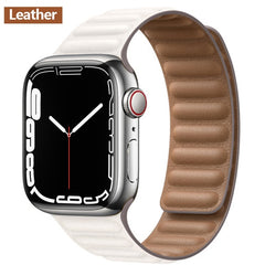 Magnetic Leather Apple Watch Bands - 50 color options 38mm - 49mm -