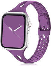 Load image into Gallery viewer, Breathable Silicone Apple Watch Bands - 27 Color Options 38mm - 45mm
